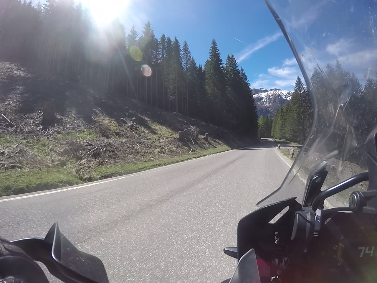 Sellajoch vom Motorrad aus